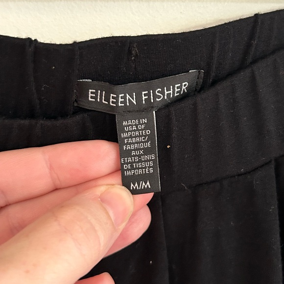 Eileen Fisher Stretch Lantern Jogger Pants Black Medium Viscose/ Lycra Soft - Picture 5 of 8